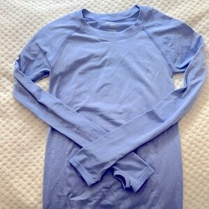 Buffbunny Synergy Seamless Long Sleeve Top - Rainwater Blue - Size Medium